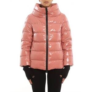 NEW HERNO glossy effect fabric cape jacket in pink